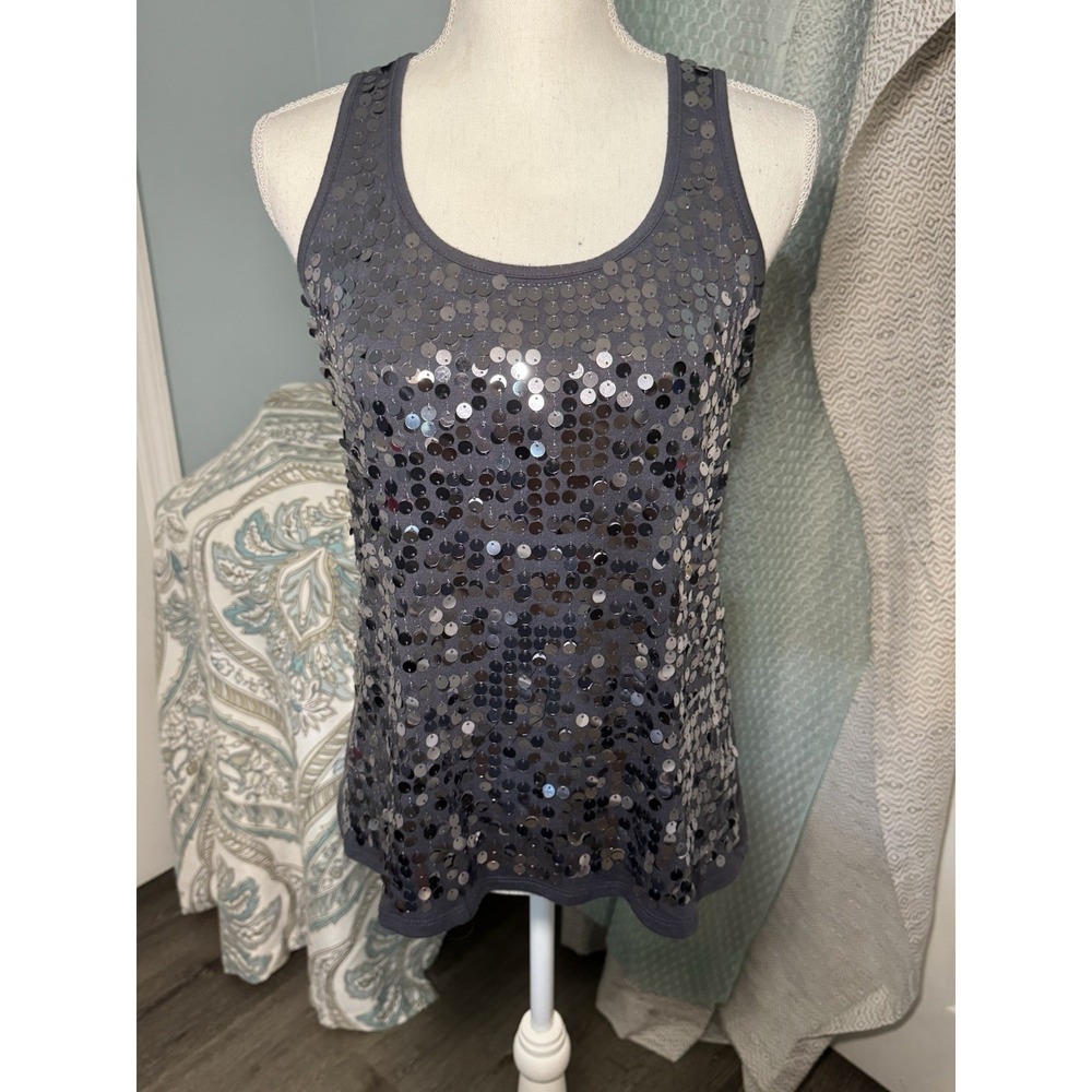 Eyeshadow size medium navy sequin tank